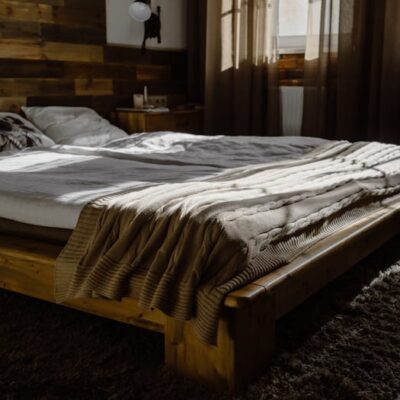 Marula Solid Oak Platform Bed 7