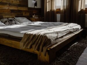 Solid Oak Platform Bed